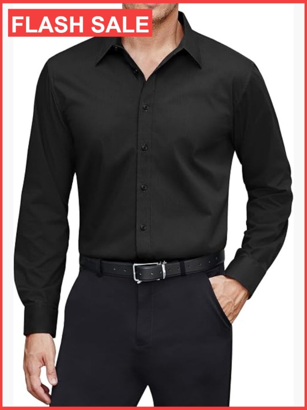 Stretch Stain Shield Long Sleeve Button Down Dress Shirt